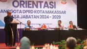 Pjs Wali Kota Makassar Saat Menghadiri Orientasi Anggota DPRD Kota Makassar