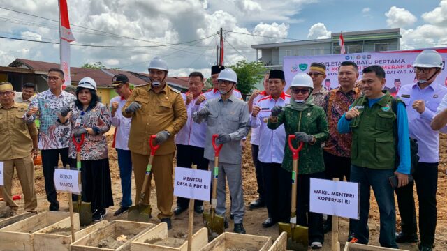 Mendes PDT Groundbreaking Kopdes Merah Putih di Maros, Target Jadi Model Nasional